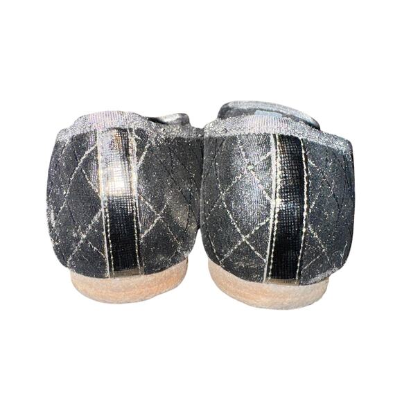 Tory Burch Billy 2 Flats Women's Size 8 M Black Crushed Velvet Quilted Shoes - Picture 5 of 9